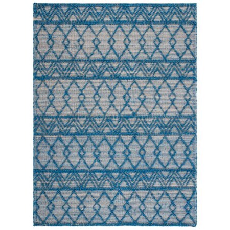 Safavieh 3 x 5 ft. Natural Fiber Flat Weaved Rectangle Rug Blue & Natural NF221M-3